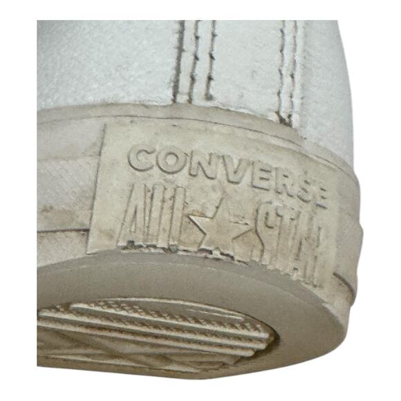 Converse All Star Chuck Taylor Men 7 Women 9 White Leather Hightop Shoe main image 13